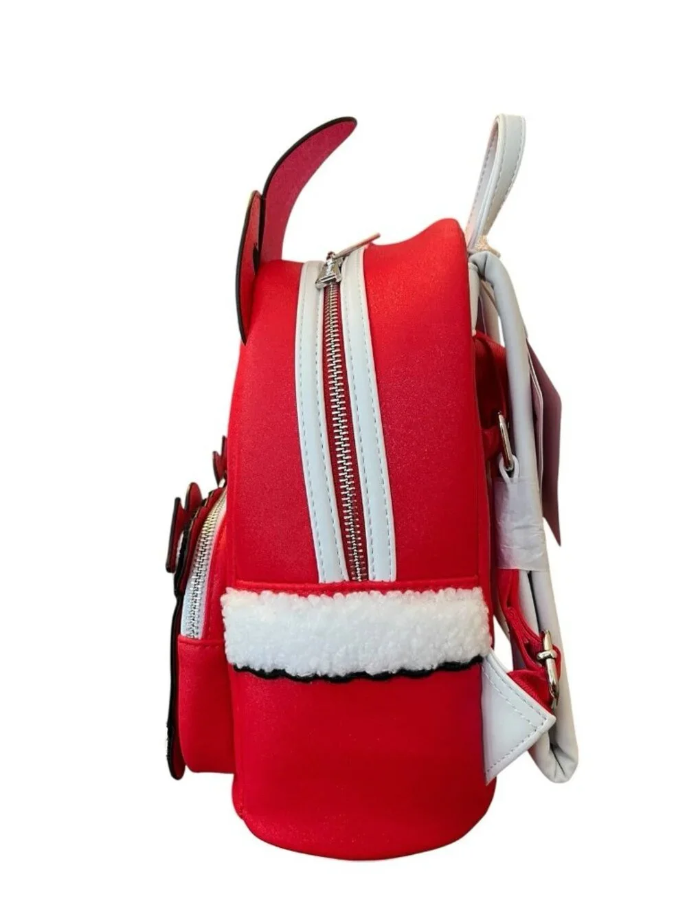 Loungefly My Melody Christmas Red Backpack Bag Jingle Bell Pom Pom Glitter NWT